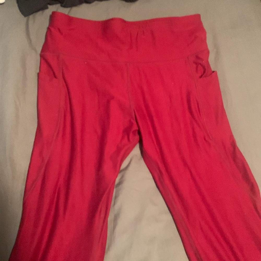 Wine red flare legging